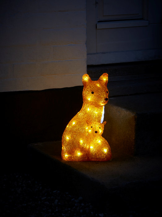 Ræv akryl 40 LED H36 cm